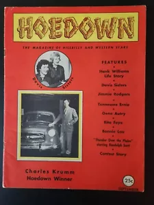 September 1953 Hillbilly & Western Hoedown Magazin Hank Williams Gene Autrey. - Bild 1 von 3