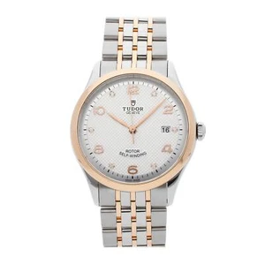 Tudor 1926 Automatic 39mm Steel Rose Gold Plated Diamonds Watch 91551 - Picture 1 of 5
