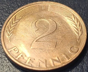 1981 F Germany 2 Pfennig (STUTTGART MINT) KM# 106a US SELLER COMBINED SHIPPING - Picture 1 of 2