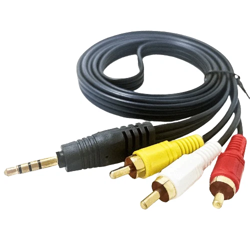 3ft 3 RCA Male to 3.5mm Male Cable Adapter Audio Video Cord AV AUX - Image 1 of 1