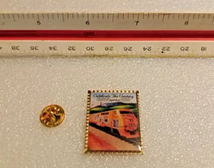 Celebrate the Century Express Zug Briefmarke Emaille Pin von Winco International 1999 - Bild 1 von 2