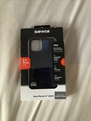 Survivor Strong for iPhone 12 Mini 5.4” New Sealed Clear Phone Case Navy Blue - Image 1 of 4