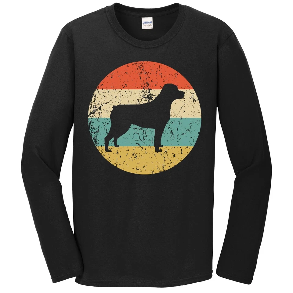 Rottweiler Shirt - Vintage Retro Rottweiler Long Sleeve T-Shirt Dog Breed Shirt - Image 1 of 1