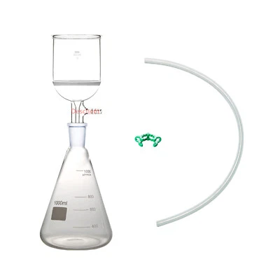 1000ml Glass Suction Filter Kit 350ml 24/40 Buchner Funnel & 1L Erlenmeyer Flask - Image 1 of 4