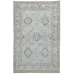 Alfombra hecha a mano de lana de diseño oriental tribal anudada a mano (talla 3,10 X 5,10) Cwral-9 - Imagen 1 de 10