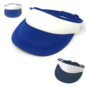 Wide Bill Sun Visors Caps Hats Summer Beach Sports Tennis Golf Men Women Unisex - Picture 1 of 11