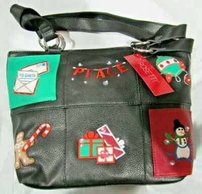 Bolso de Mano Rosetti Negro PAZ Bordado Fiesta de Navidad Foto 1 de 4