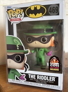 Funko Pop! DC - The Riddler - L.A. Comic Con Exclusive #469 + Pop Protector - Picture 1 of 6