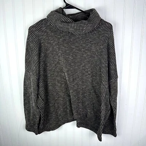 Top Clara Sun woo grigio e nero a righe boxy girocollo a costine taglia media - Foto 1 di 4