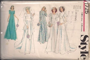 Vintage Bridal Gown Sewing Patterns ST1725 Size 10 - Picture 1 of 1