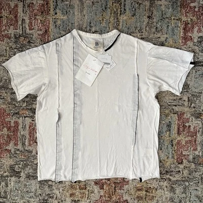 B by Yohji Yamamoto Short Sleeve Cut Off T Shirt men's size 2 black pour homme M - Image 1 of 4