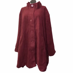 Abrigo Mujer’s Within Rust Talla 6X (42/44) Color Rojo (Vino) Cuello Simulado - Imagen 1 de 16
