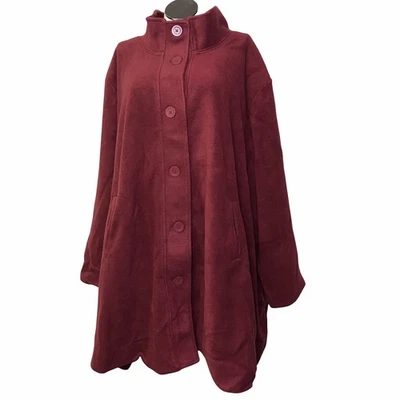 Abrigo Mujer’s Within Rust Talla 6X (42/44) Color Rojo (Vino) Cuello Simulado Foto 1 de 4