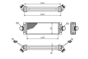 ENFRIADOR DE AIRE DE CARGA COMPATIBLE CON: FORD TRANSIT BUS 2.2 TDCI/2.2 TDCI TRACCIÓN TRASERA FORD TRANSIT V - Imagen 1 de 3