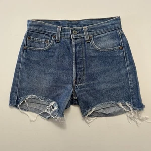 Vintage Levi’s 501 Damen Jeansshorts Größe 27” 1980’s Medium Wash Cut-Off USA - Bild 1 von 10