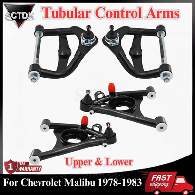 Kit de brazos de control tubulares superior e inferior para Chevrolet Malibu G-Body&S10 1978-1983 Foto 1 de 4
