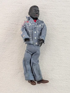 Muñeca masculina americana negra Sears Construction Crew 1:16 padre vintage - Imagen 1 de 3