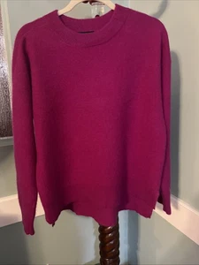 Charter Club 100% Cashmere Sweater XL Magenta Pink Crew Neck Quiet Luxury - Picture 1 of 4
