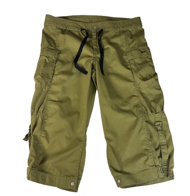 Nike Green Cargo Capris Womens XL 3/4 Length Utility Y2K Hiking Outdoor Pockets - Image 1 of 4