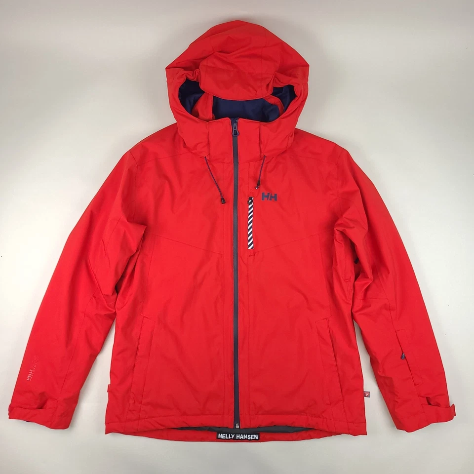 Helly Hansen Jacket Mens XL Red Helly Tech Performance Primaloft Recco H2Flow - Image 1 of 4