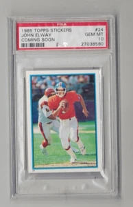 1985 Topps John Elway Coming Soon Sticker PSA 10 POP 37 #24 - Picture 1 of 1