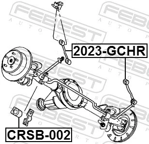 Für FEBEST CRSB-002 REAR STAB BUSHING. JEEP GRAND CHEROKEE 1997 - Bild 1 von 4