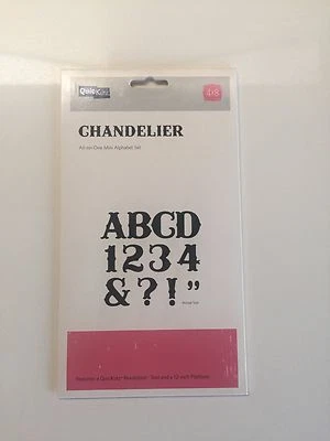 Quickutz 4x8 -CHANDEL-M-"Chandelier"  Mini  Alphabet Set  NEW - Image 1 of 2
