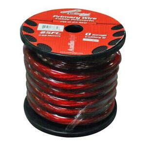 Audiopipe PW025RED 0 Gauge Red Car Amp Power Wire 25' Spool