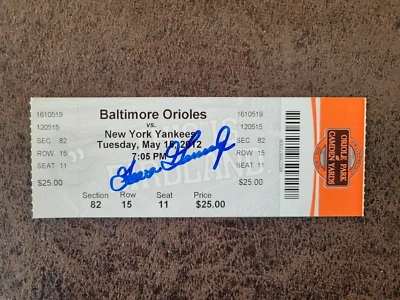 2012 Goose Gossage Ticket Stub - New York Yankees - Autographed! - Image 1 of 3