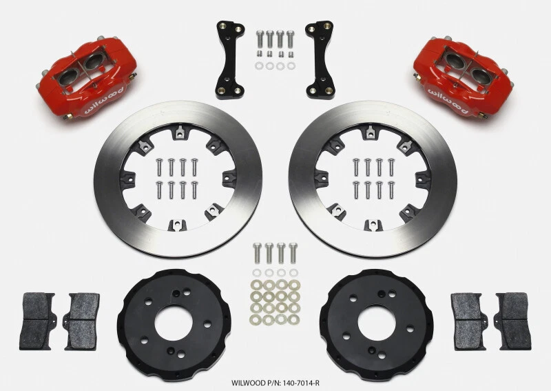Kit de sombrero delantero Wilwood Forged Dynalite para 12,19 pulgadas rojo 02-06 Acura RSX-5 Lug Foto 1 de 1