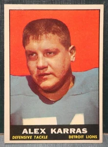 1961 Topps Football #35 Alex Karras (HOF) Detroit Lions Free Shipping - Picture 1 of 2