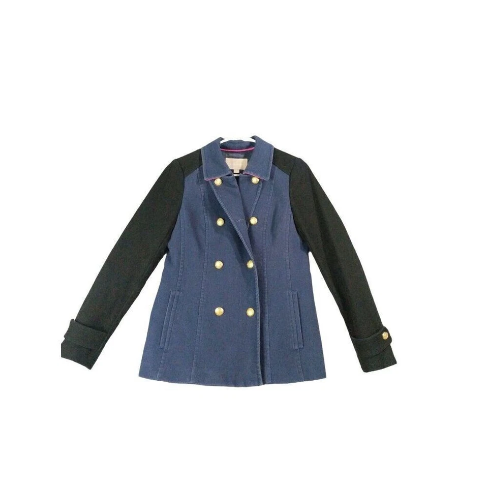 Abrigo Banana Republic Pea Chaqueta Doble Pecho Manga Negra Mujer Talla S Náutico Foto 1 de 4