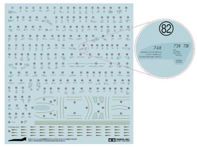 Tamiya 1/48 SCALE F-4 PHANTOM II TM ACCESS DOOR DECAL SET A Detail-Up Part 12692 - Image 1 of 4