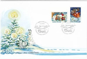 Christmas Santa Claus Reindeer Sledge Animal Bunny Fox Squirrel Finland FDC 1991 - Picture 1 of 1