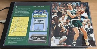 Larry Bird Boston Connection Hotel & Restaurant Advertising Brochure & 8x10 Lot - Image 1 of 3