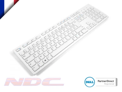 NEW Dell KM636 FRENCH White Wireless Keyboard with USB Dongle - Image 1 of 2