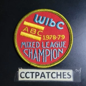 ABC WIBC BOWLING 1978-79 MIXED LEAGUE CHAMPION PATCH - Picture 1 of 2