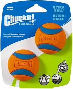 Chuckit Ultra Ball Small 2" Orange Blue DOG Fetch Ball - FREE SHIPPING AU - Picture 1 of 10