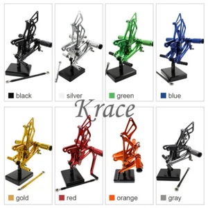 For Ninja ZX6R ZX636 2005-2008 CNC Rearset Footrest Footpegs Foot Pegs Adjust - Picture 1 of 18