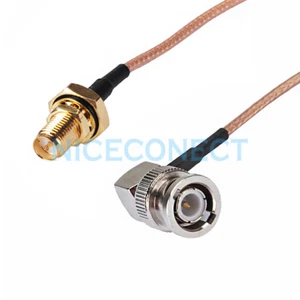 5 cables de junta tórica macho BNC RA a RP-SMA hembra (pin macho) macho RG316 15 cm - Imagen 1 de 3