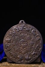 old Tibet Buddhism Copper body Handmade Carving Zodiac sign Magic instrument