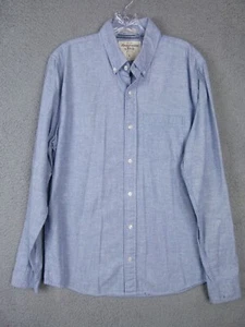 Abercrombie & Fitch Mens Large Blue Longsleeve Button-down Muscle Shirt - Spots - Picture 1 of 7