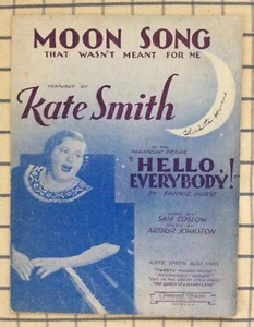 Vintage Piano Sheet Music: Moon Song That Wasn’t Meant For Me 1932 - Picture 1 of 6