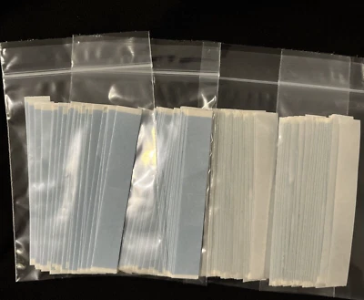 VAPON TOPSTICK Blue 1/2"x3"ST.Tape_100 Strips_Clear,Double-sided_Hair PieceTape  - Image 1 of 4