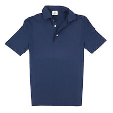 Borrelli Napoli Slim-Fit Navy Blue Knit Cotton Polo Shirt XS (Eu 46) NWT $395