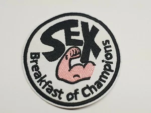 1pc SEX BREAKFAST OF CHAMPIONS James Hunt F1 iron on or sew on Patch Formula 1 - Picture 1 of 2