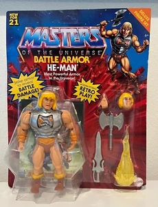 Juego de figuras de acción Masters of the Universe Origins Battle Armor He-Man Deluxe nuevo - Imagen 1 de 2