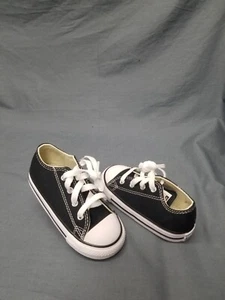 Converse Toddlers Chuck Taylor All Star Low Top Lace Up Black Size 10 NEW IN BOX - Picture 1 of 10
