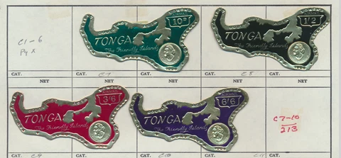 Tonga Stamps Scott #C7 To C10, Mint Hinged Cover