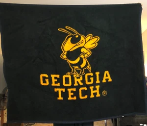 Manta De Colección Biederlack EE. UU. Georgia Tech University Chaquetas Amarillas Suave 56x50 - Imagen 1 de 4